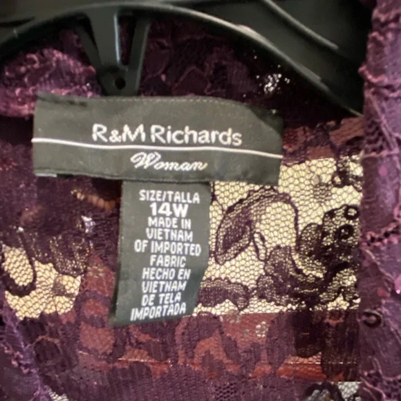 Eggplant color formal dress with removable short sleeve jacket - Picture 4 of 5